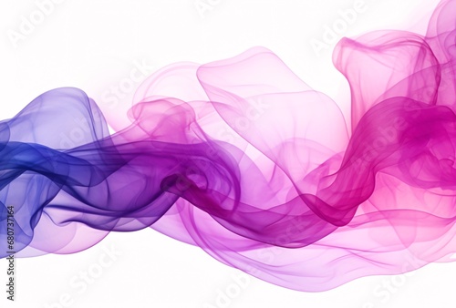 purple and purple dyed smoke isolated on white background, wavy lines and organic shapes, digitally enhanced, gossamer fabrics