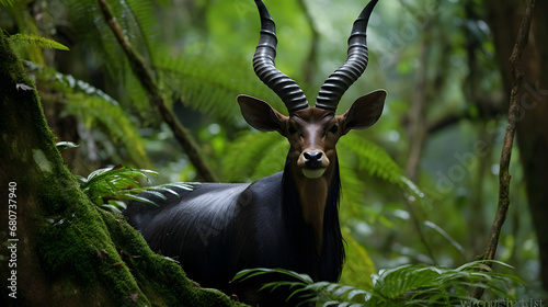 Saola, the Asian unicorn, in Vietnam's Annamite Range photo