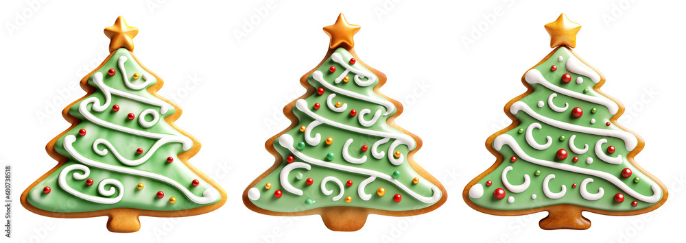 set of christmas trees cookies set of christmas trees cookies