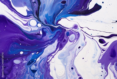 some purple and white swirls mixed together, fluid lines, abstraction, thick paint photo