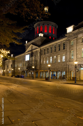 Old Montreal Bonsecours Market at Night photo