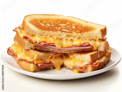 Grilled cheese sandwich on plate