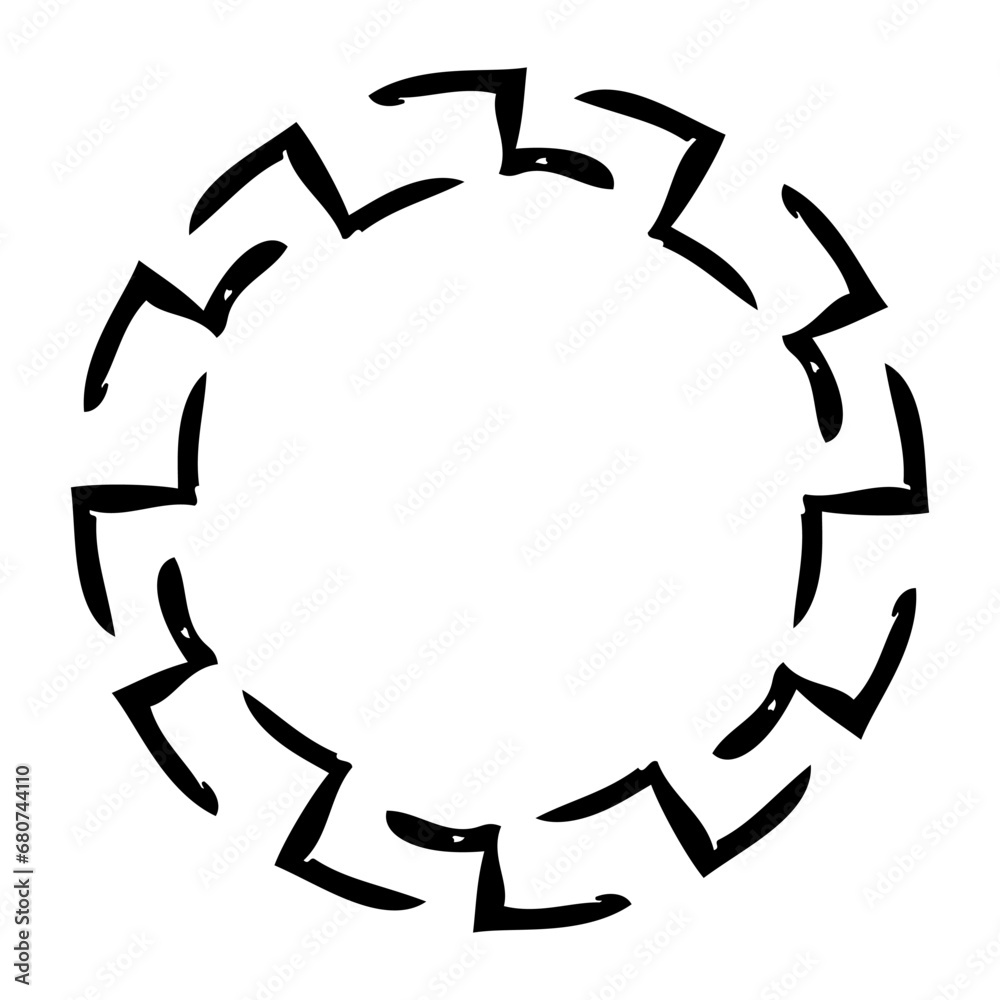 circle frame, hand draw sketch doodle at white circle frame, hand draw sketch doodle at white