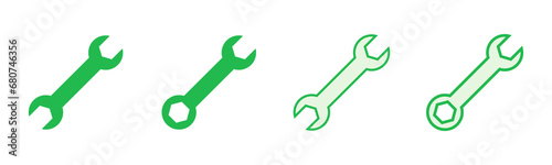 Wrench icon set. repair icon vector. tools icon vector