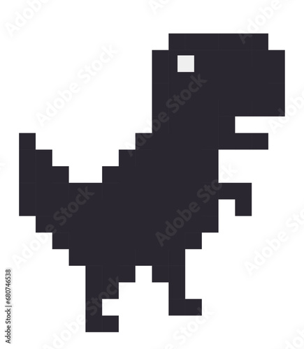 Pixel art dinosaur. 