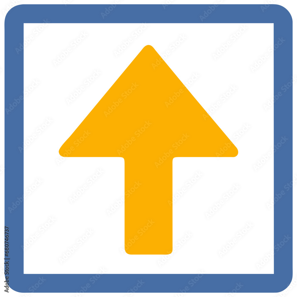 yellow arrow sign
