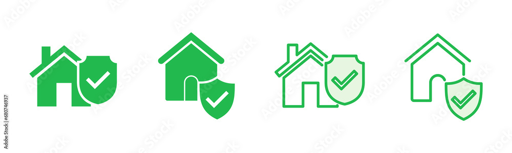 House insurance icon set. house protection icon. House insurance icon set. house protection icon.