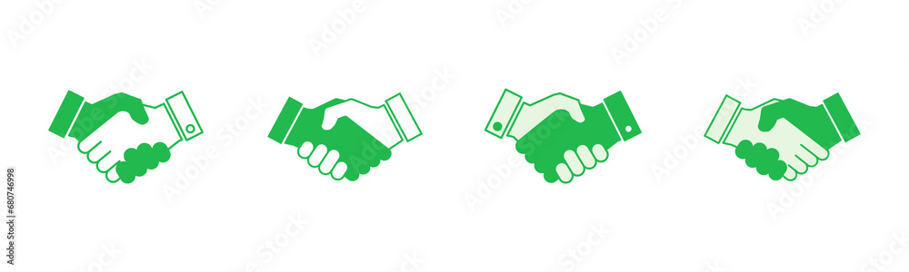 Handshake icon set. business handshake. contact agreement