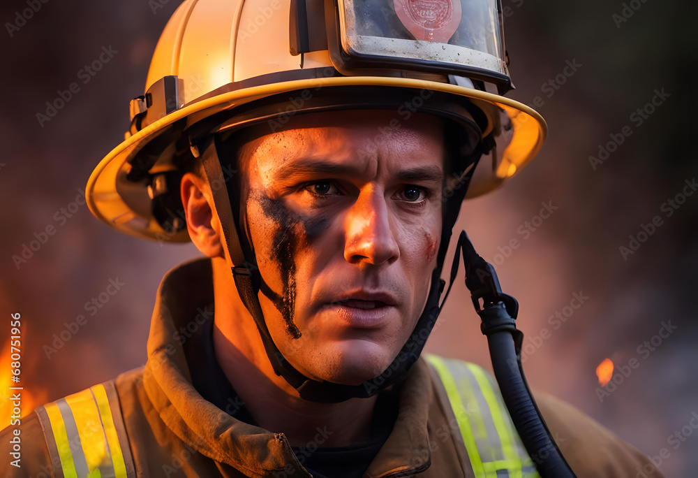 portrait of a firefighter portrait of a firefighter