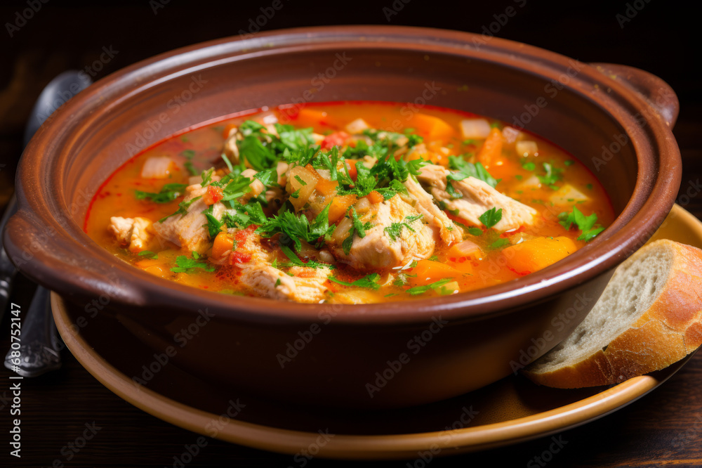 Spanish chicken soup 
