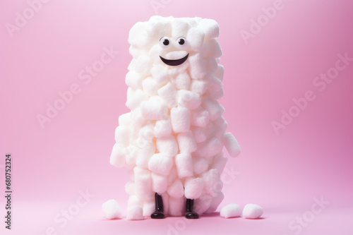 happy marshmallow man character photo