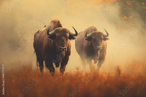Buffalos background © kramynina