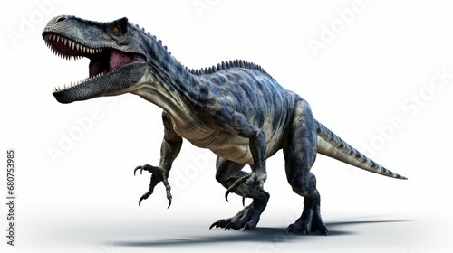 Dinosaur isolated on white background for a palaeontology theme AI generated illustration