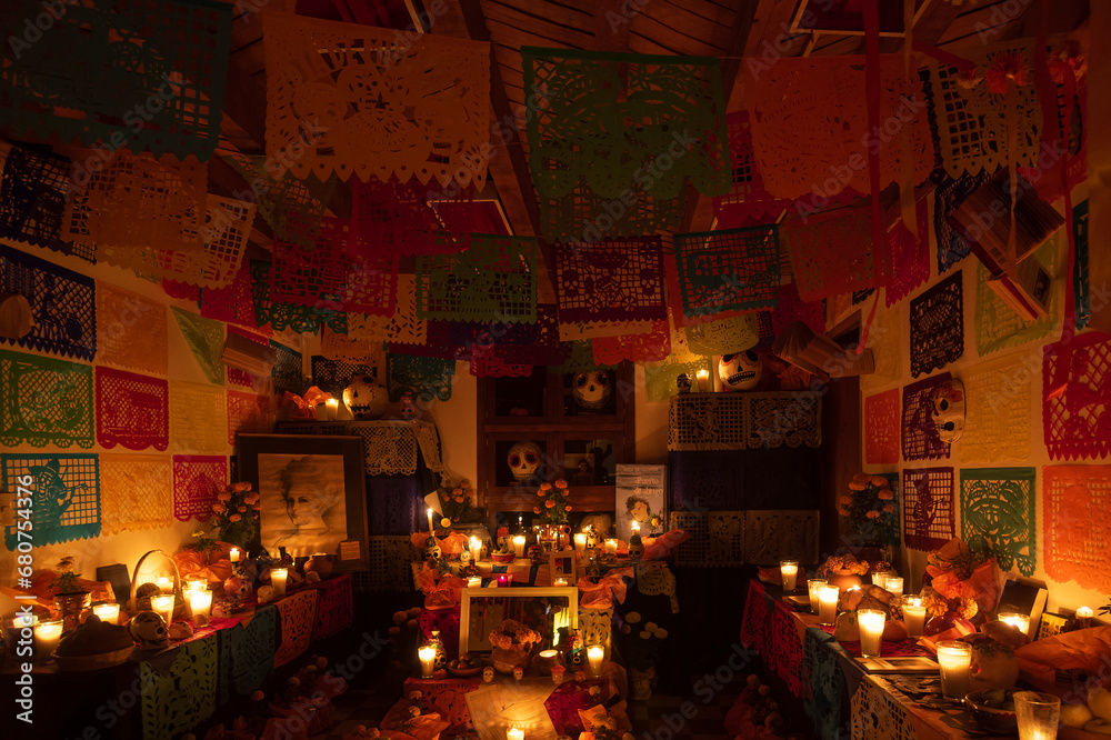 The traditional structure in Mexico is honored when creating a Day of the Dead altar