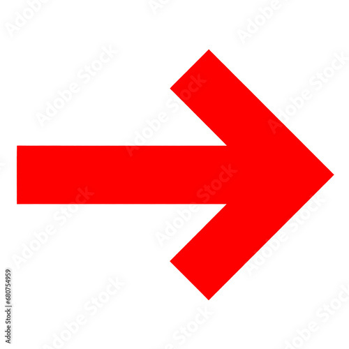 red arrow isolated on white