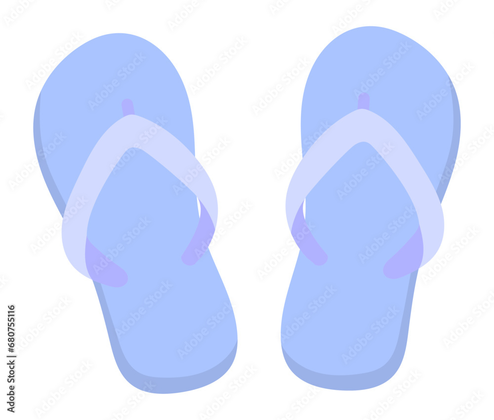 Blue flip flops isolate on a white background. Blue flip flops isolate on a white background.