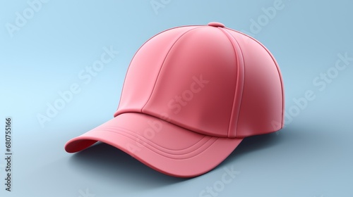 styled baseball cap on a white background AI generated illustration