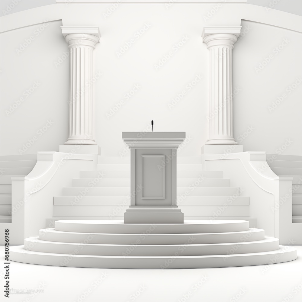 Empty podium stands in a silent auditorium, awaiting a speaker. A scene of anticipation, potential, and the promise of forthcoming impactful presentations or speeches. Empty podium stands in a silent auditorium, awaiting a speaker. A scene of anticipation, potential, and the promise of forthcoming impactful presentations or speeches.