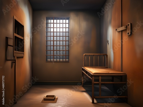 empty room of a prison interior