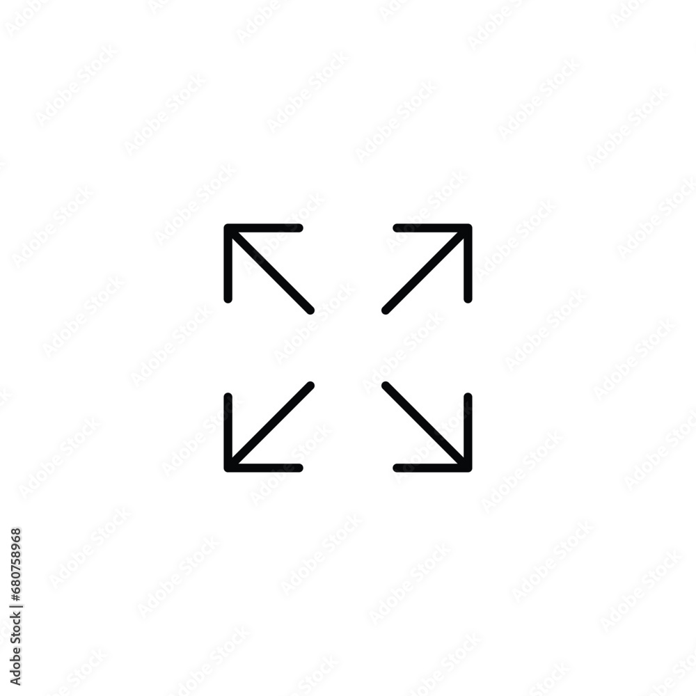 full screen icon, full screen sign vector full screen icon, full screen sign vector