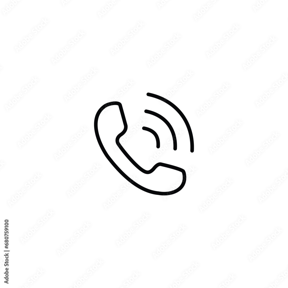 Fototapeta premium Call icon, phone call sign vector