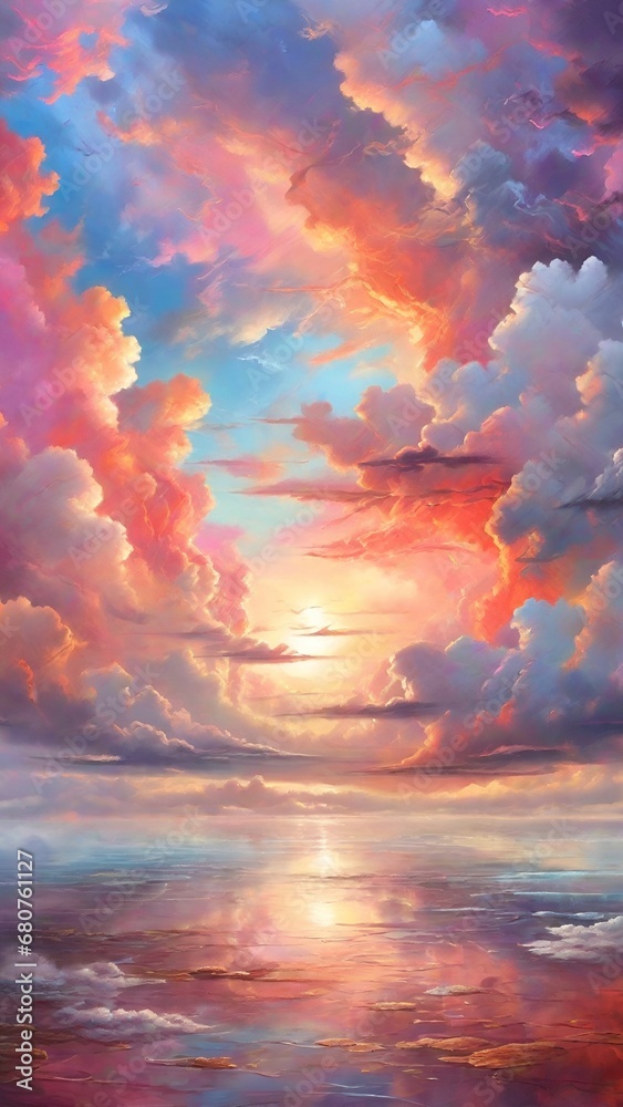 Vibrant colourful sky