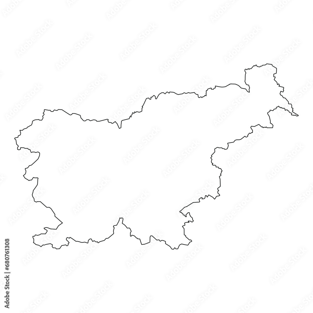 slovenia map icon vector