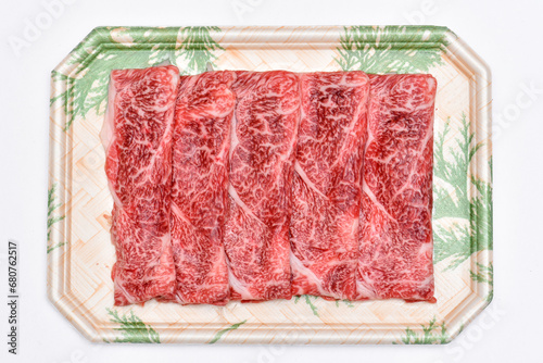 Wagyu Beef Shabu Shabu Deliciously high quality sliced ​​meat Sliced ​​meat for cooking, fresh meat for grilling, yakiniku, sukiyaki or shabu.