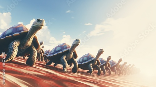 turtles race to reach 
