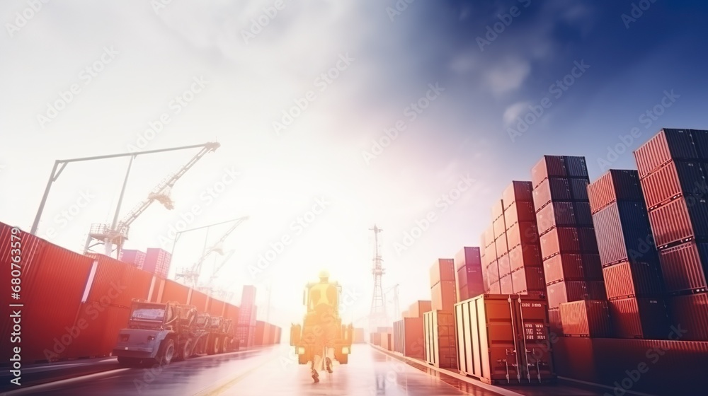 Obraz premium Business logistic concept