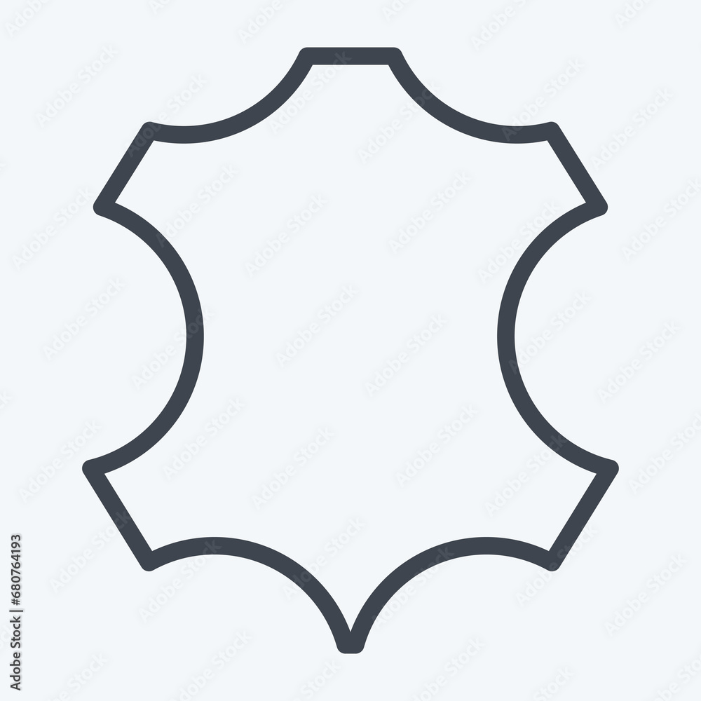 Icon Leather. suitable for education symbol. line style. simple design editable. design template vector. simple illustration Icon Leather. suitable for education symbol. line style. simple design editable. design template vector. simple illustration
