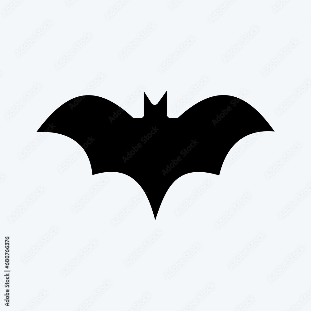 Fototapeta premium Icon Bat. suitable for Halloween symbol. glyph style. simple design editable. design template vector. simple illustration