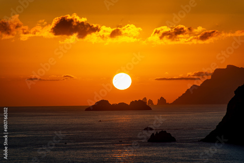 Fototapeta Naklejka Na Ścianę i Meble -  Sunset on Amalfi Coast