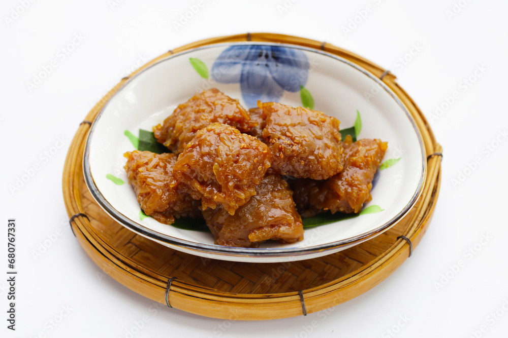 Sticky rice in palm sugar (Thai Dessert)