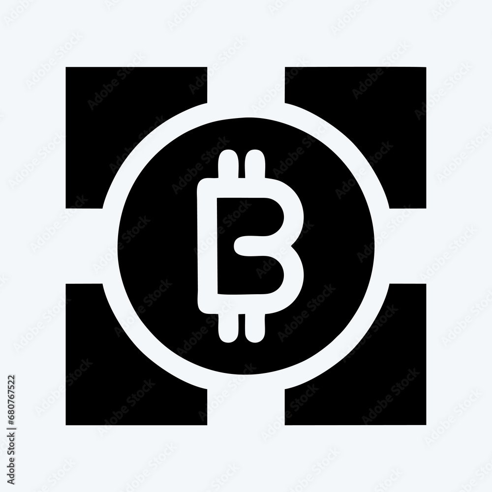 Icon Blockchain Technology. suitable for education symbol. glyph style. simple design editable. design template vector. simple illustration Icon Blockchain Technology. suitable for education symbol. glyph style. simple design editable. design template vector. simple illustration