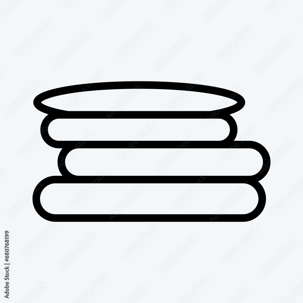 Icon Laundry. suitable for Kids symbol. line style. simple design editable. design template vector. simple illustration Icon Laundry. suitable for Kids symbol. line style. simple design editable. design template vector. simple illustration