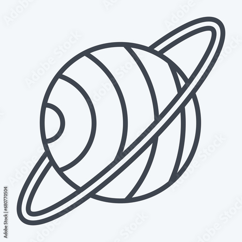Icon Space. related to Space symbol. line style. simple design editable. simple illustration photo
