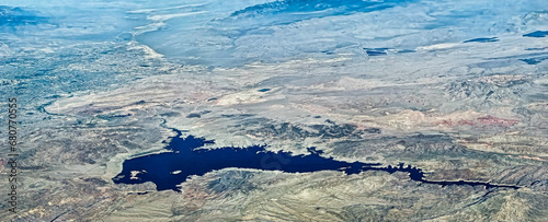 Lake Mead and Las Vegas from 35000 ft