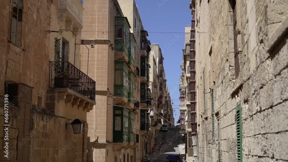 Malta. Valletta. Street of the old city. Malta. Valletta. Street of the old city.