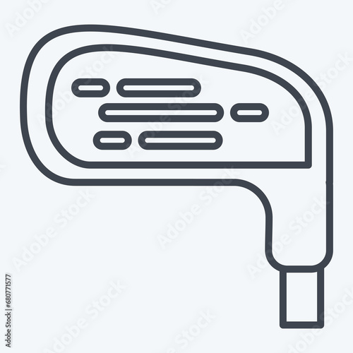 Icon Golf Club. related to Golf symbol. line style. simple design editable. simple illustration photo