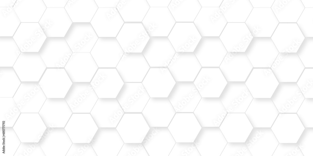 Background with hexagons White Hexagonal Background. Luxury honeycomb grid White Pattern. Vector Illustration. 3D Futuristic abstract honeycomb mosaic white background. geometric mesh cell texture. Background with hexagons White Hexagonal Background. Luxury honeycomb grid White Pattern. Vector Illustration. 3D Futuristic abstract honeycomb mosaic white background. geometric mesh cell texture.