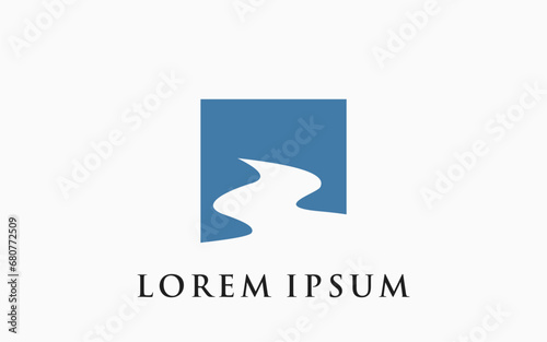 river house logo vector icon illustration