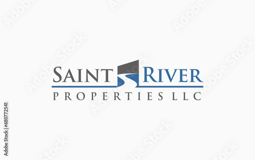 river house logo vector icon illustration