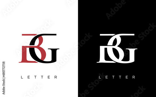BG letter logo template elements. BG letter vector illustration logo design .