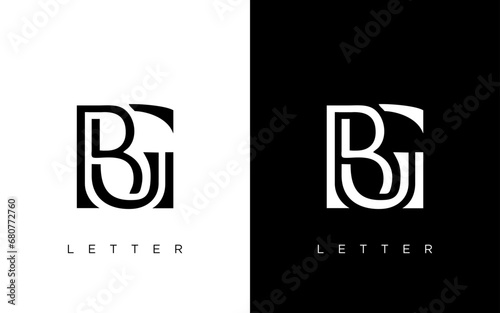 BG letter logo template elements. BG letter vector illustration logo design .
