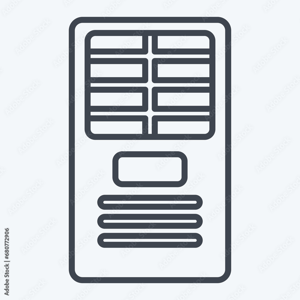 Icon Free Standing. related to Air Conditioning symbol. line style. simple design editable. simple illustration Icon Free Standing. related to Air Conditioning symbol. line style. simple design editable. simple illustration