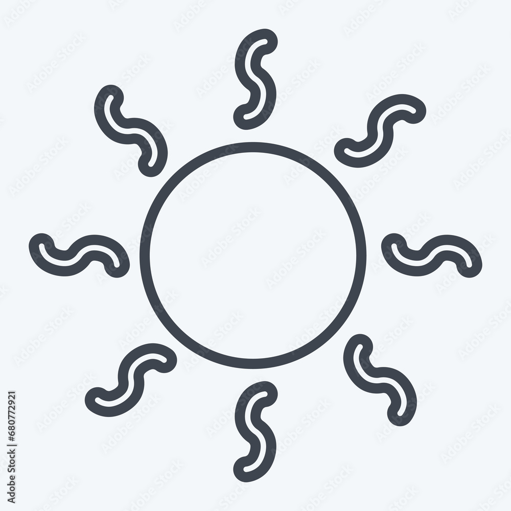 Icon Heating. related to Air Conditioning symbol. line style. simple design editable. simple illustration Icon Heating. related to Air Conditioning symbol. line style. simple design editable. simple illustration