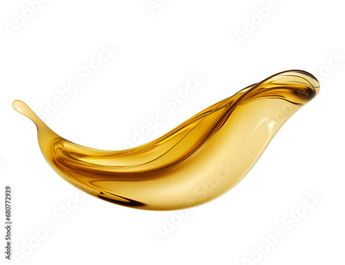 oil yellow gold water splashs, transparent background png