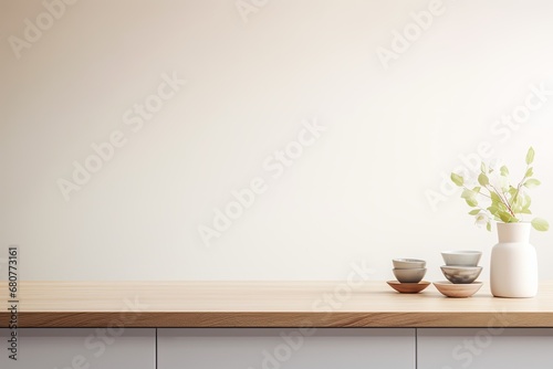 Minimalist kitchen interior background