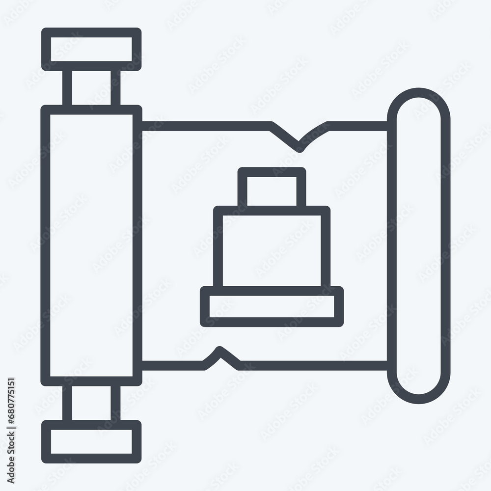 Icon History. related to Prehistoric symbol. line style. simple design editable. simple illustration Icon History. related to Prehistoric symbol. line style. simple design editable. simple illustration